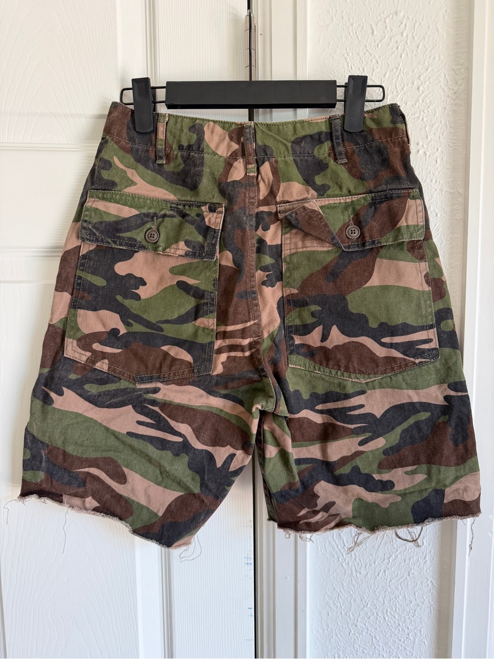 Brandy Melville Camo High Waist Shorts - Green, Brown, Black - Picture 2 of 4